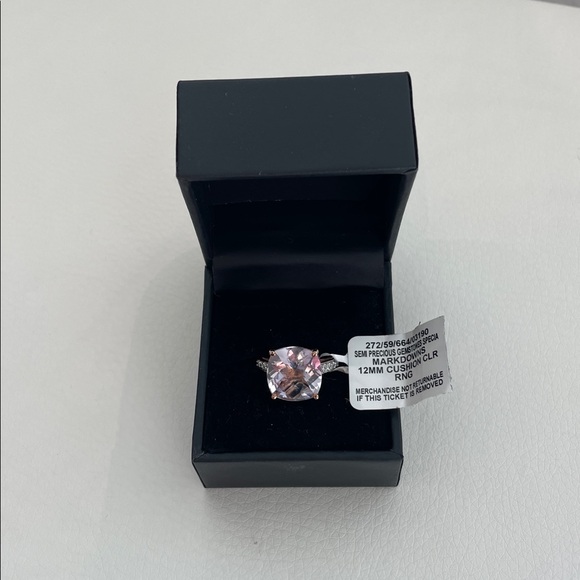 NWT  Pink Amethyst/Diamond Rose Gold Ring Size 7 - Picture 15 of 16
